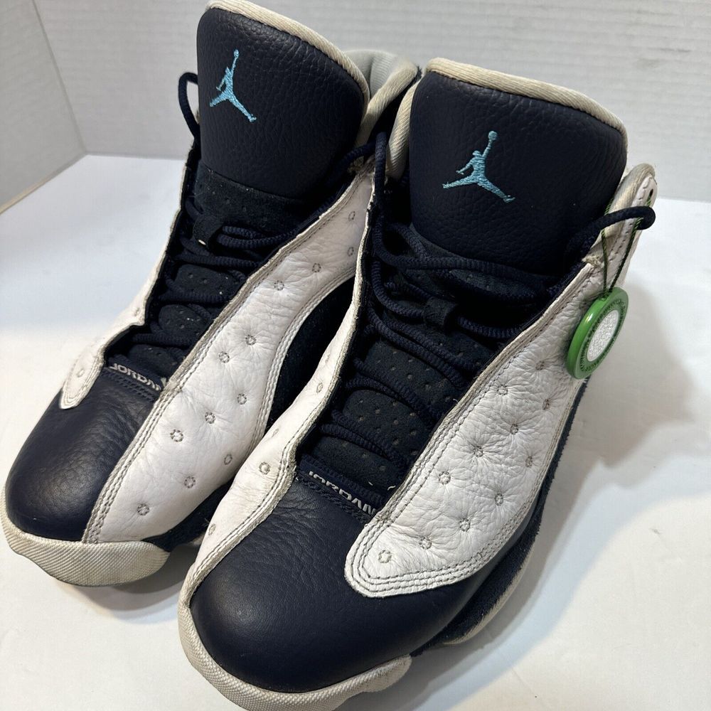 Air Jordan 13 Retro Obsidian 2021 Size 9 White Obsidian Powder Blue Stock X Cert